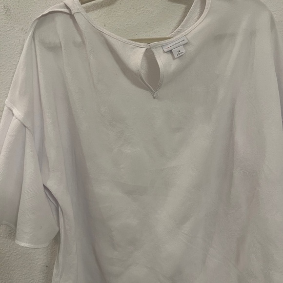 Liz Claiborne White Textured Blouse | Bell Sleeve Top | Size 1X - Picture 10 of 15
